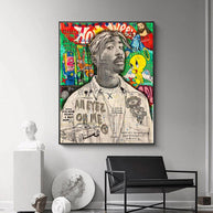 Freddie Mecury Singer Hip Hop Canvas Wall Art-MinimalisticDecor.com