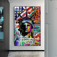 Freedom: Statue of Liberty Canvas Wall Art-MinimalisticDecor.com