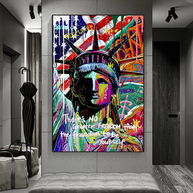 Freedom: Statue of Liberty Canvas Wall Art-MinimalisticDecor.com