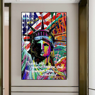 Freedom: Statue of Liberty Canvas Wall Art-MinimalisticDecor.com