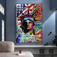 Freedom: Statue of Liberty Canvas Wall Art-MinimalisticDecor.com