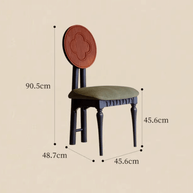 French Classic Vancleef Dining Chairs – Solid Oak Wood Elegance-MinimalisticDecor.com