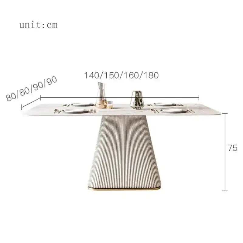 French Cream Gloss Dining Table Set – Sophisticated Elegance-MinimalisticDecor.com