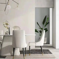 French Cream Gloss Dining Table Set – Sophisticated Elegance-MinimalisticDecor.com
