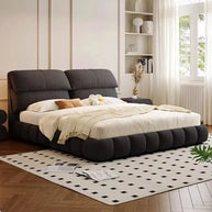 French High Back Puff Bed Frame Set-MinimalisticDecor.com