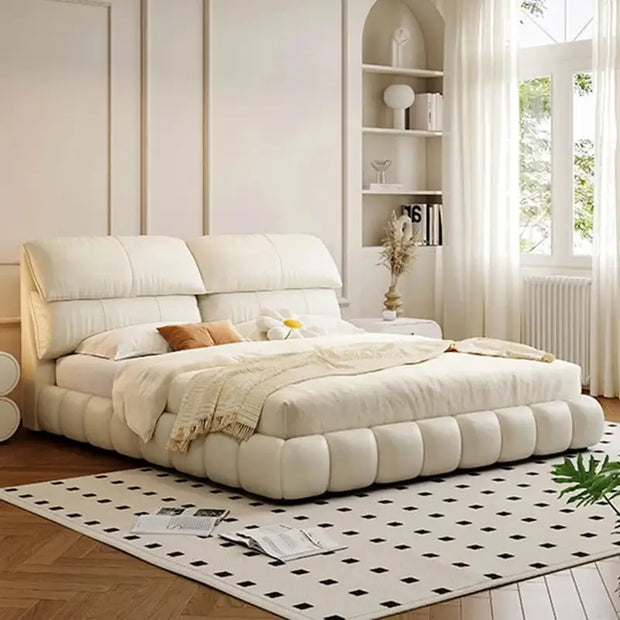 French High Back Puff Bed Frame Set-MinimalisticDecor.com