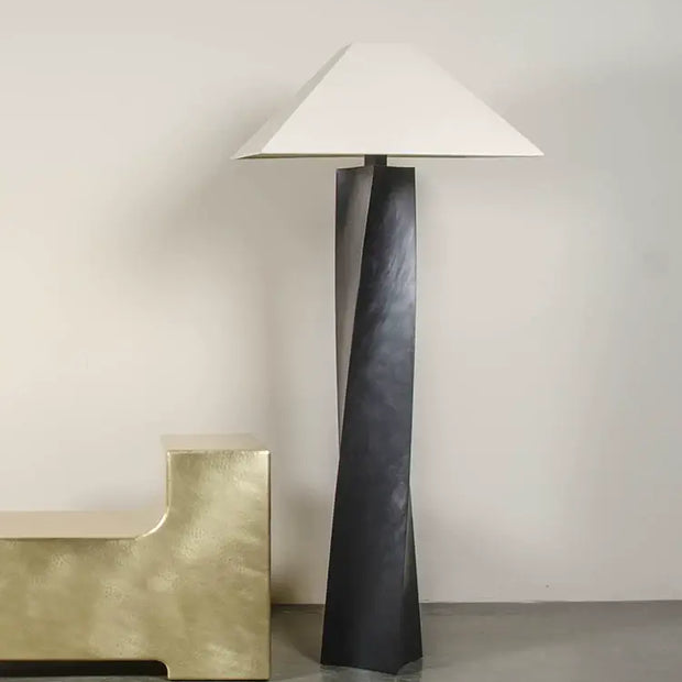 French Retro Metallic Floor Lamp – Vintage Industrial Iron Design-MinimalisticDecor.com