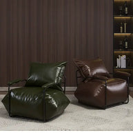Funda Single Leather Sofa Chair Set-MinimalisticDecor.com