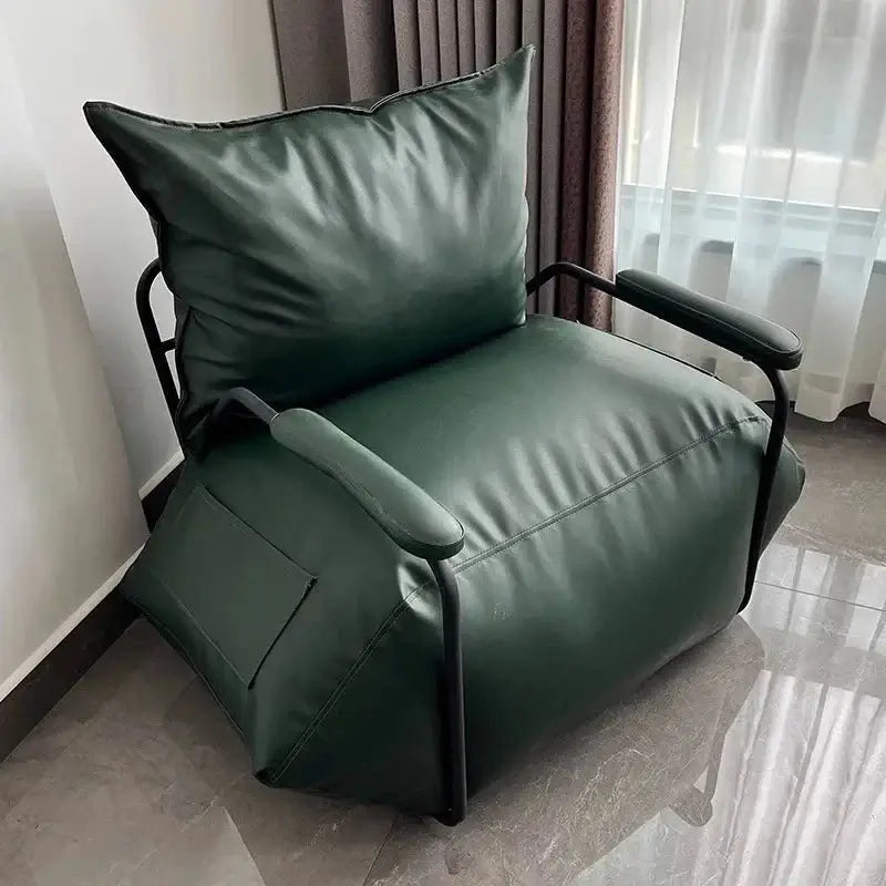 Funda Single Leather Sofa Chair Set-MinimalisticDecor.com