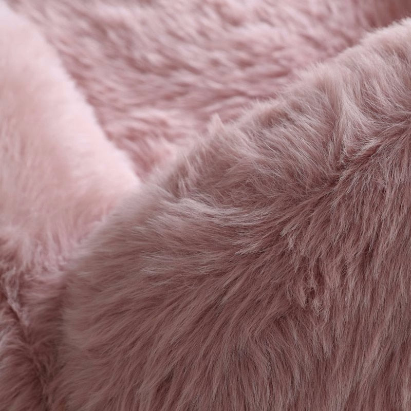 Fur Upholstered Recliner Sofa – Soft Cotton 3-Seater Lazy Lounge Couch-MinimalisticDecor.com