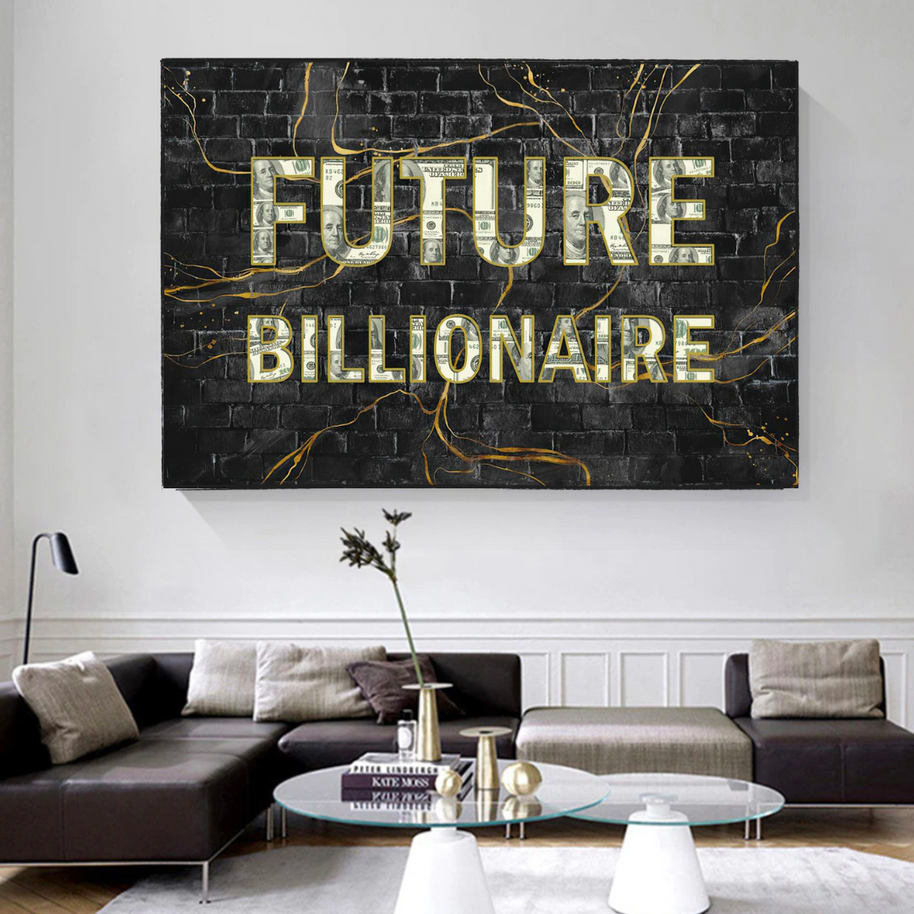 Future Billionaire Canvas Wall Art-MinimalisticDecor.com