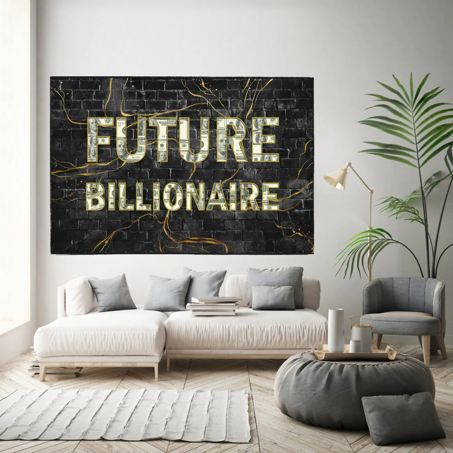 Future Billionaire Canvas Wall Art-MinimalisticDecor.com