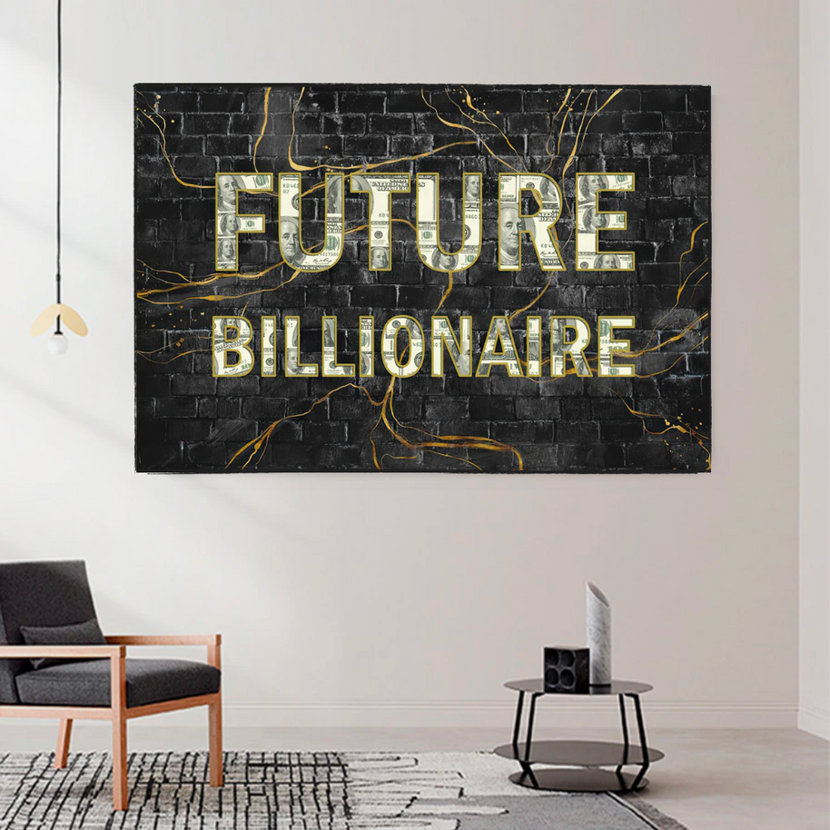 Future Billionaire Canvas Wall Art-MinimalisticDecor.com