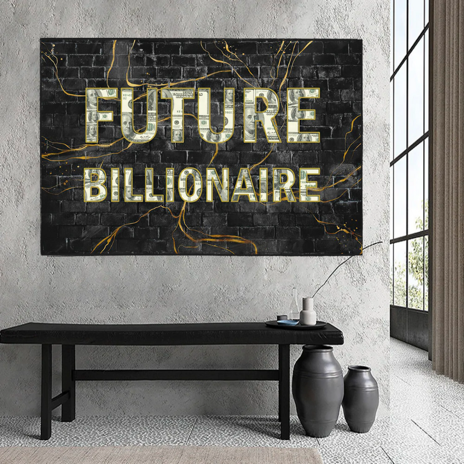 Future Billionaire Canvas Wall Art-MinimalisticDecor.com