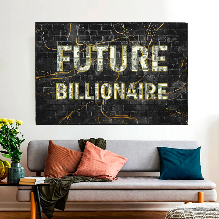 Future Billionaire Canvas Wall Art-MinimalisticDecor.com