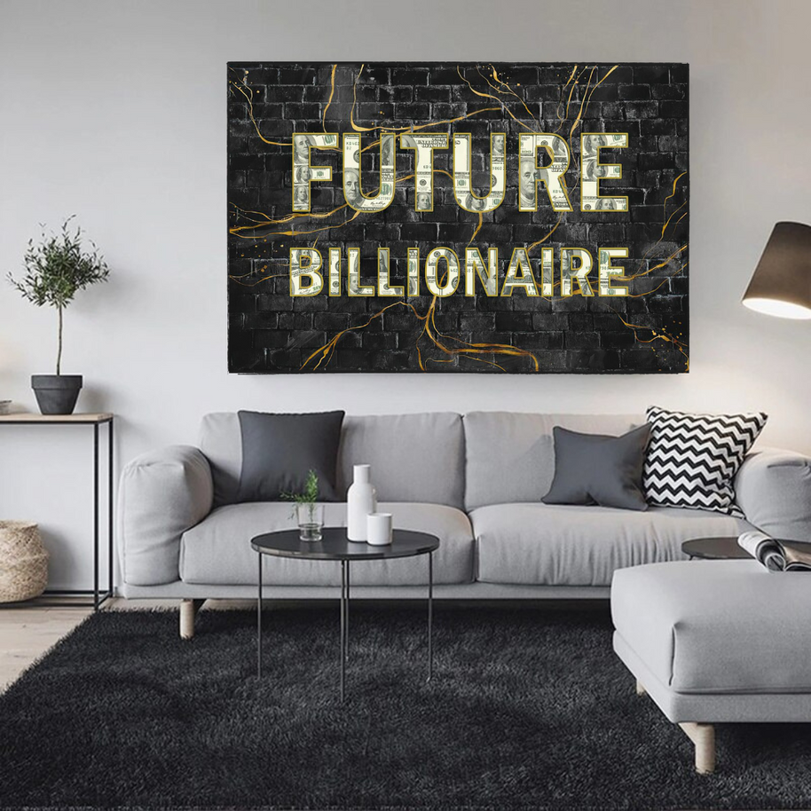 Future Billionaire Canvas Wall Art-MinimalisticDecor.com