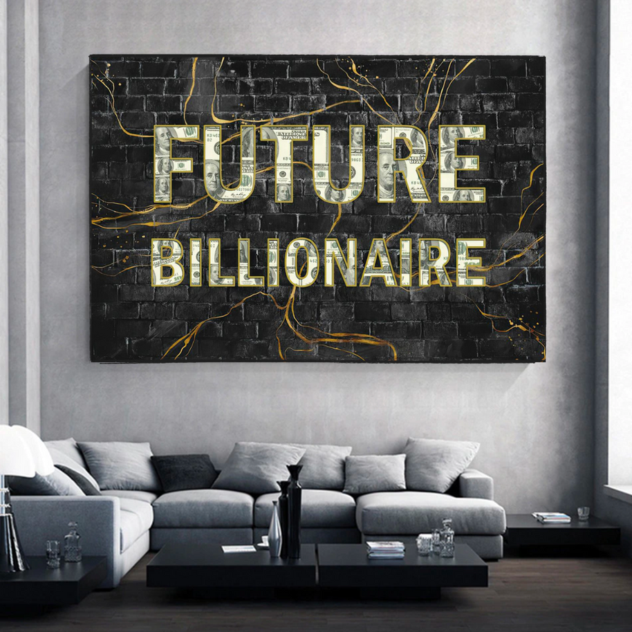 Future Billionaire Canvas Wall Art-MinimalisticDecor.com