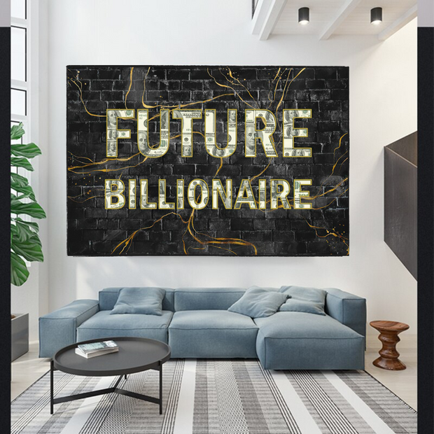 Future Billionaire Canvas Wall Art-MinimalisticDecor.com