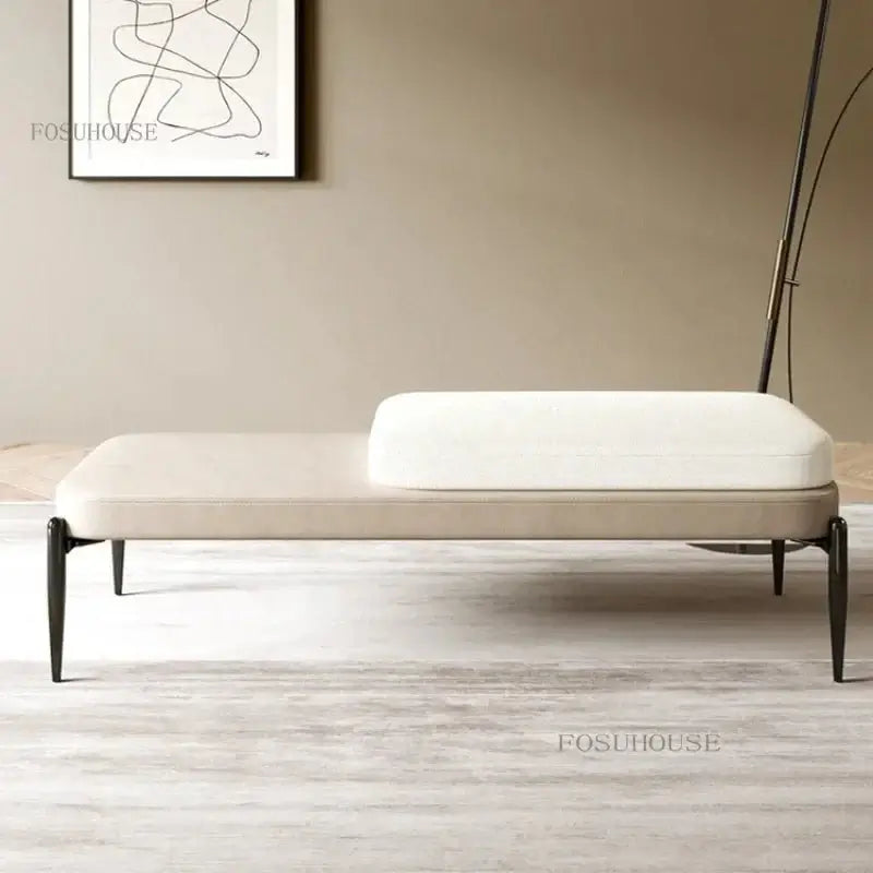 Genuine Leather Shoe Changing Bench – Premium Entryway Stool-MinimalisticDecor.com