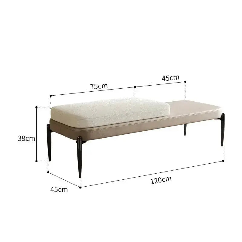 Genuine Leather Shoe Changing Bench – Premium Entryway Stool-MinimalisticDecor.com