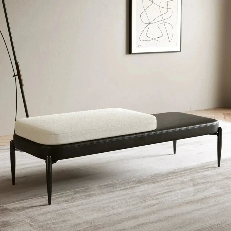 Genuine Leather Shoe Changing Bench – Premium Entryway Stool-MinimalisticDecor.com