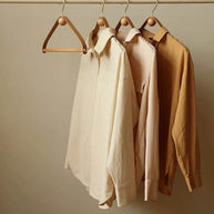 Genuine Leather Solid Oak Wood Hangers for Clothes-MinimalisticDecor.com