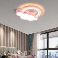 Girls Cloud Rainbow Ceiling Light | Kids Room Decor Lights-MinimalisticDecor.com