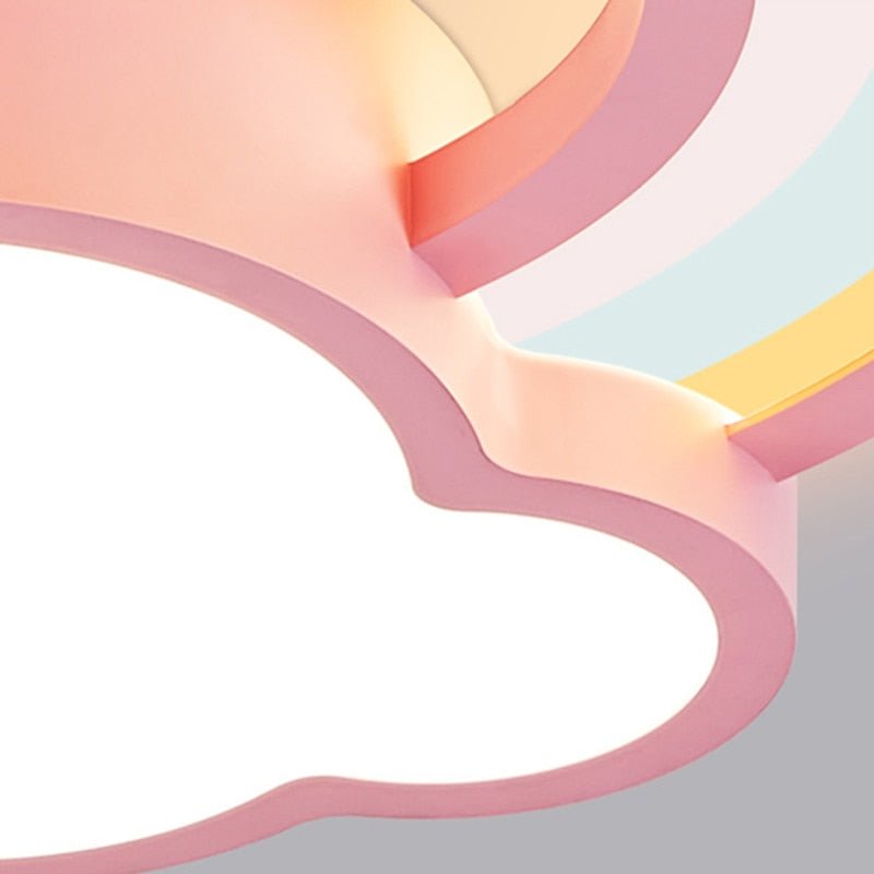 Girls Cloud Rainbow Ceiling Light | Kids Room Decor Lights-MinimalisticDecor.com