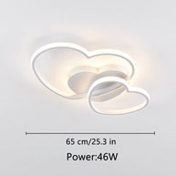 Girls Love Hearts Ceiling Light | Kids Room Decor Lights-MinimalisticDecor.com