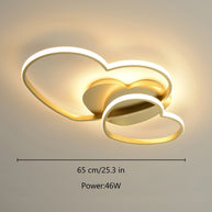 Girls Love Hearts Ceiling Light | Kids Room Decor Lights-MinimalisticDecor.com
