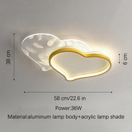 Girls Love Hearts Ceiling Light | Kids Room Decor Lights-MinimalisticDecor.com