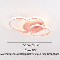 Girls Love Hearts Ceiling Light | Kids Room Decor Lights-MinimalisticDecor.com