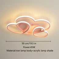 Girls Love Hearts Ceiling Light | Kids Room Decor Lights-MinimalisticDecor.com