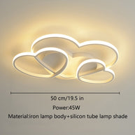Girls Love Hearts Ceiling Light | Kids Room Decor Lights-MinimalisticDecor.com