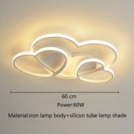 Girls Love Hearts Ceiling Light | Kids Room Decor Lights-MinimalisticDecor.com