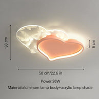 Girls Love Hearts Ceiling Light | Kids Room Decor Lights-MinimalisticDecor.com