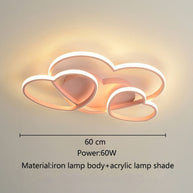 Girls Love Hearts Ceiling Light | Kids Room Decor Lights-MinimalisticDecor.com