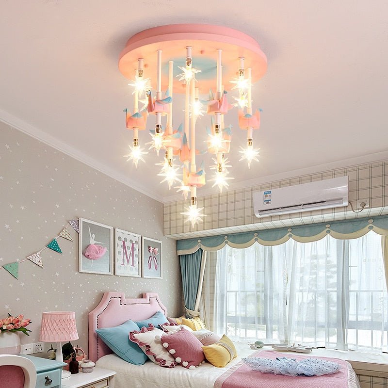 Girls Merry Go Roond Horses Ceiling Light | Kids Room Decor Lights-MinimalisticDecor.com