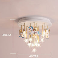 Girls Merry Go Roond Horses Ceiling Light | Kids Room Decor Lights-MinimalisticDecor.com