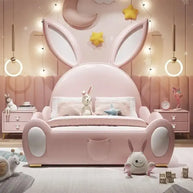 Girls Room Bunny Rabbit Bed Set – Whimsical Design with Easy Assembly-MinimalisticDecor.com