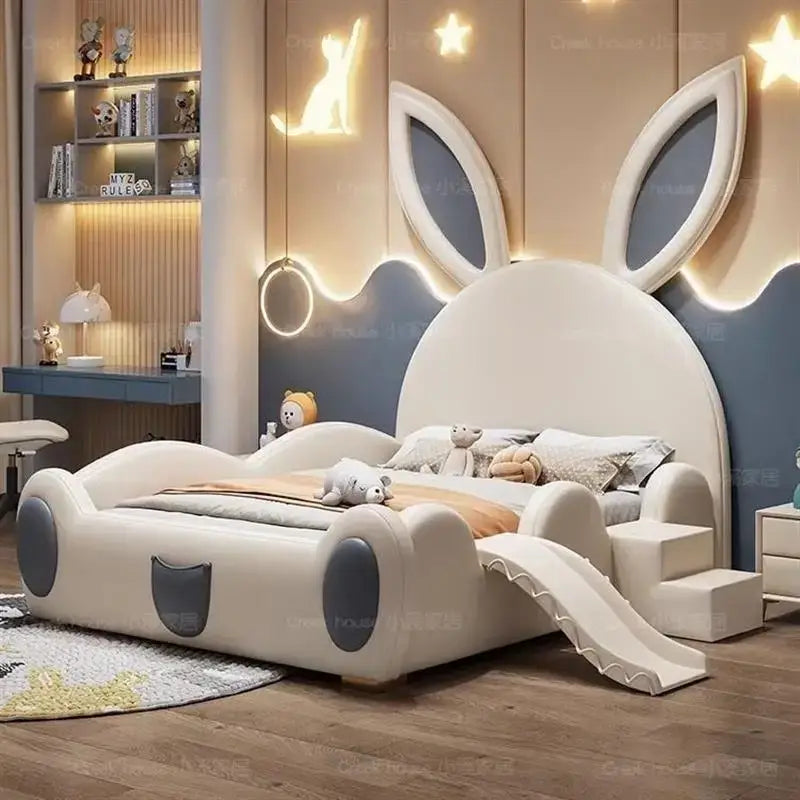 Girls Room Bunny Rabbit Bed Set – Whimsical Design with Easy Assembly-MinimalisticDecor.com