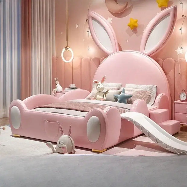 Girls Room Bunny Rabbit Bed Set – Whimsical Design with Easy Assembly-MinimalisticDecor.com