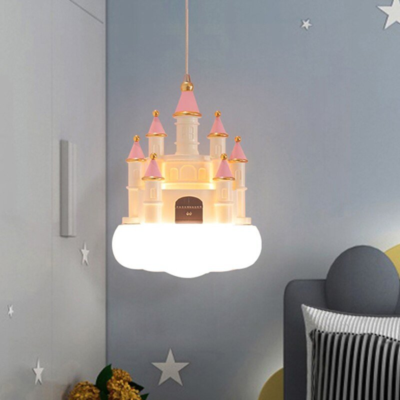 Girls Room Creative Castle Pendant Lamp Chandelier-MinimalisticDecor.com