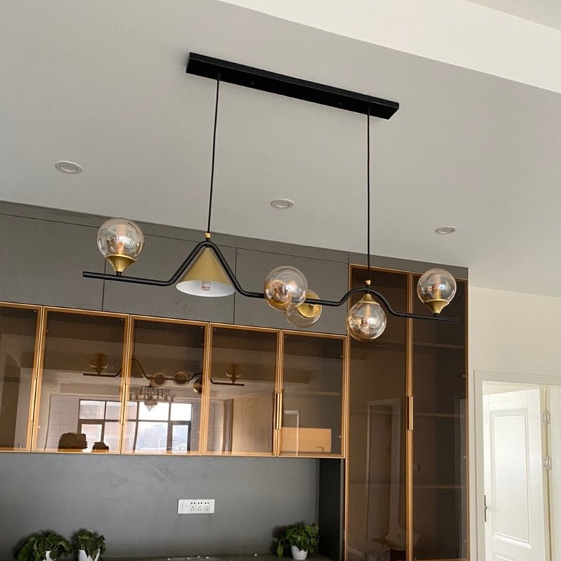 Glass Ball Chandelier: Elegant Lighting for Kitchen-MinimalisticDecor.com