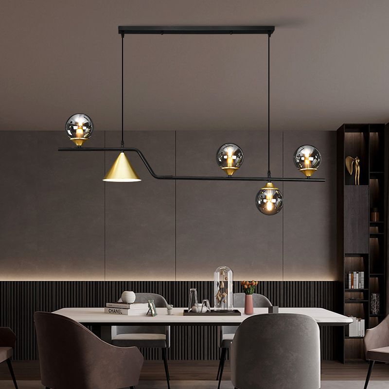 Glass Ball Chandelier: Elegant Lighting for Kitchen-MinimalisticDecor.com