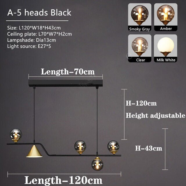 Glass Ball Chandelier: Elegant Lighting for Kitchen-MinimalisticDecor.com