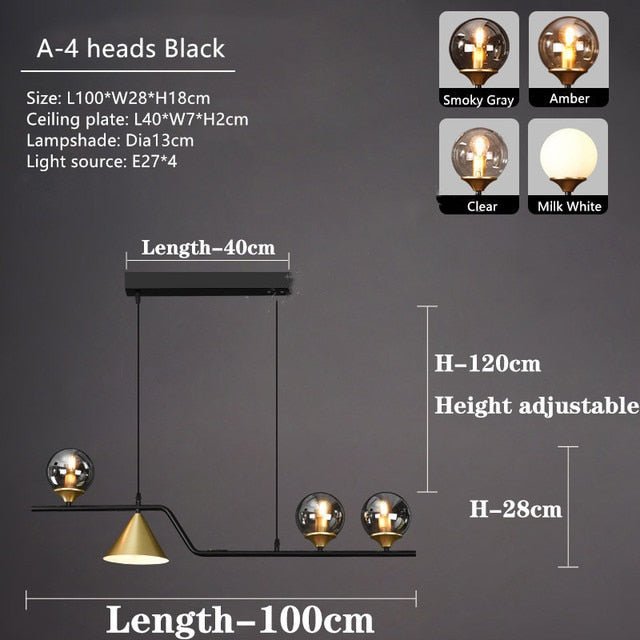 Glass Ball Chandelier: Elegant Lighting for Kitchen-MinimalisticDecor.com