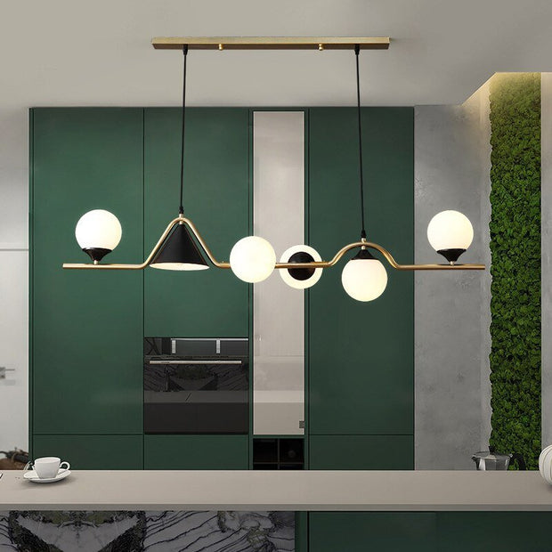 Glass Ball Chandelier: Elegant Lighting for Kitchen-MinimalisticDecor.com