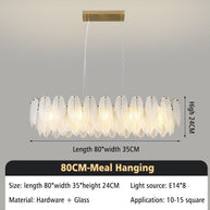 Glass Feather Chandelier: Elegant Lighting Fixture-MinimalisticDecor.com