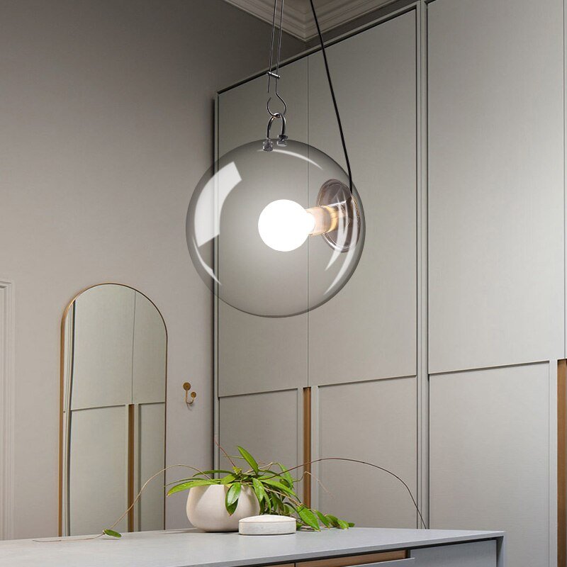 Glass Globe LED Hanging Light Chandelier-MinimalisticDecor.com